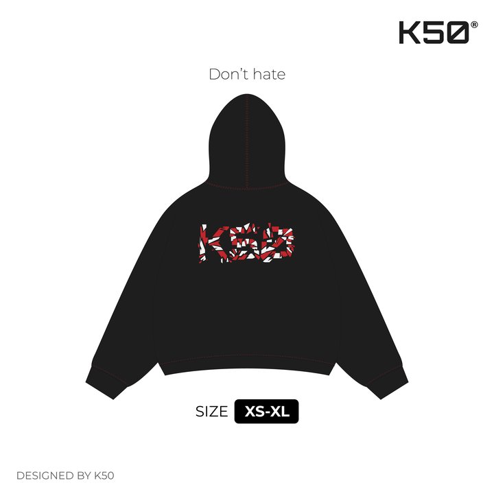 K50 Don't Hate Hoodie - Black/Red image